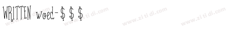 WRITTEN woed字体转换